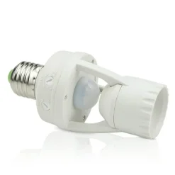 360° Bewegungssensor LED-Steckdosenschalter - Drehbarer Lampensockel