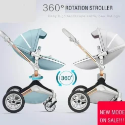 360° drehbarer Deluxe-Kinderwagen mit hoher Landschaft