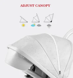 360° drehbarer Deluxe-Kinderwagen mit hoher Landschaft