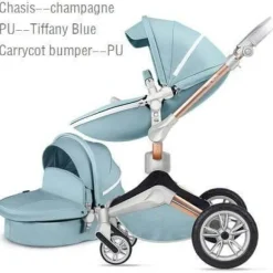 360° drehbarer Deluxe-Kinderwagen mit hoher Landschaft
