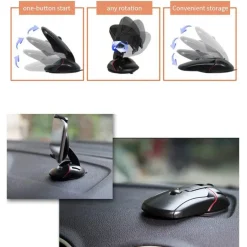 360° drehbarer, faltbarer Autotelefonhalter - Armaturenbretthalterung