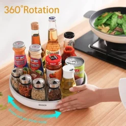 360° drehbarer Gewürzregal-Organizer – Gewürzhalter zur Aufbewahrung in der Küche