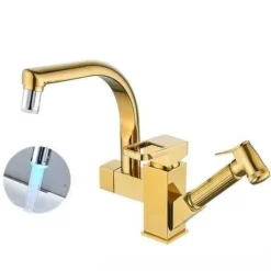 360° drehbarer Spültischhahn – elegantes 2-in-1-Design