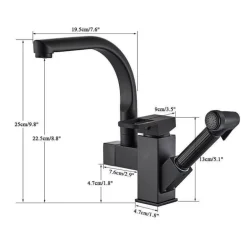 360° drehbarer Spültischhahn – elegantes 2-in-1-Design