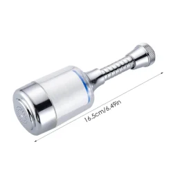 360° drehbarer Wasserhahnkopf mit Spritzschutz – Sprühaufsatz für die Küchenspüle