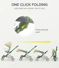 360° drehbarer, zusammenklappbarer Kinderwagen – Reise-Kinderwagen