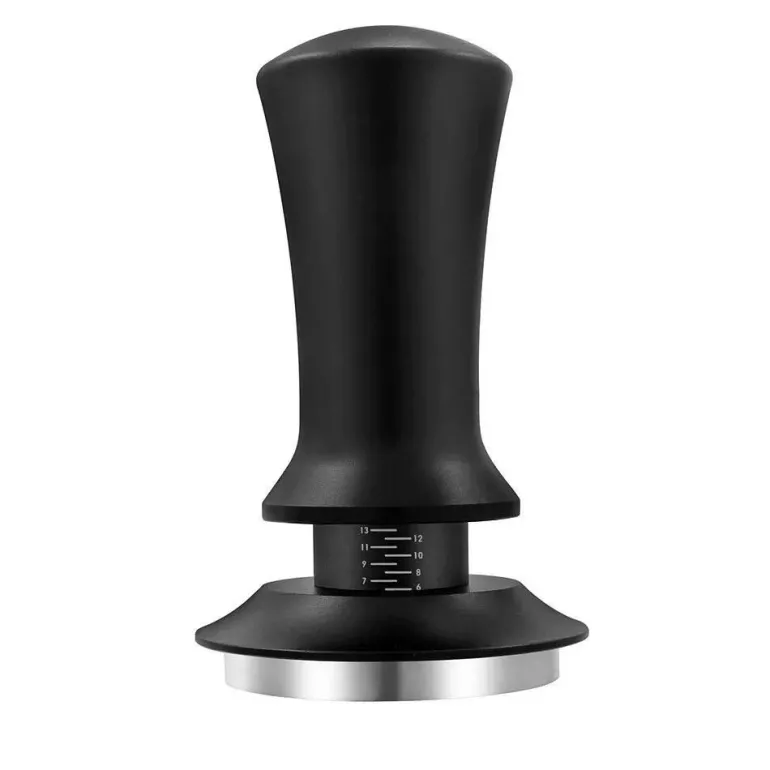 51 mm Espresso-Kaffeestampfer mit Edelstahlbasis und Federgriff