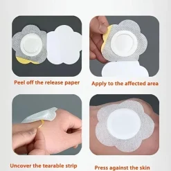 50 Stück Einweg-Rizinusölpflaster – Pflaumenblüten-Vliespflaster