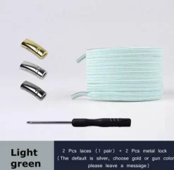 4 Stück magnetische Schnürsenkel aus Metall