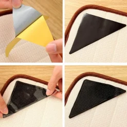 4 Stück wiederverwendbare, rutschfeste Teppichaufkleber