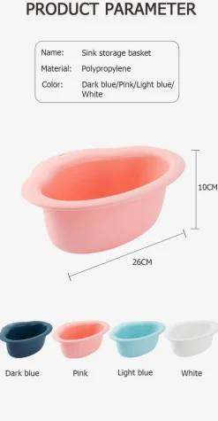 Abflusskorb für die Küchenspüle – Organizer mit einfachem seitlichen Zugriff