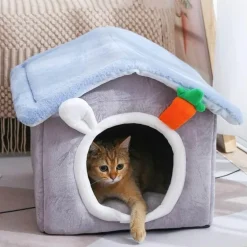 Abnehmbares Haustierhaus für den Innenbereich – gemütliches Katzen- und Hundebett