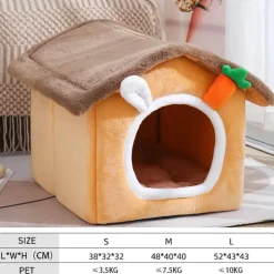 Abnehmbares Haustierhaus für den Innenbereich – gemütliches Katzen- und Hundebett