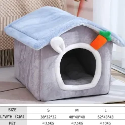 Abnehmbares Haustierhaus für den Innenbereich – gemütliches Katzen- und Hundebett
