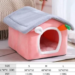 Abnehmbares Haustierhaus für den Innenbereich – gemütliches Katzen- und Hundebett
