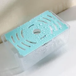 Abtropfbox für schäumende Seife mit Bürste – Reinigungswerkzeug für Seifenorganizer