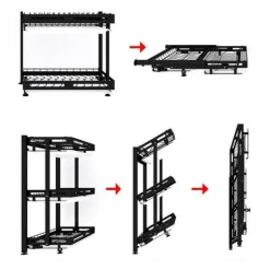 Abtropfgestell aus Edelstahl, faltbar, Küchen-Trockengestell