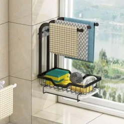 Abtropfgestell mit Abtropffläche – platzsparender Küchen-Organizer