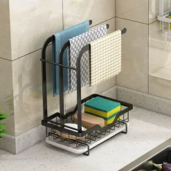 Abtropfgestell mit Abtropffläche – platzsparender Küchen-Organizer