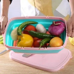 Abtropfkorb-Schneidebrett – multifunktionales Küchenwerkzeug