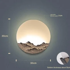 Acryl LED Mond Wandlampe - Dekoratives Nachtlicht