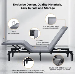 Adjustable Foldable Electric Bed - Dynamic Sleep Solution