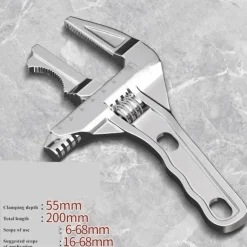Adjustable Plumbing Wrench - Multi-Function Bathroom Tool