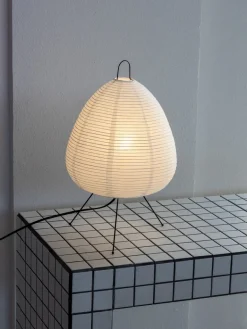 Akari Inspired Table Lamp – Handmade Washi Paper Light Sculpture