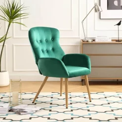 Akzentstuhl aus Samt – Moderne, elegante Wohnzimmermöbel