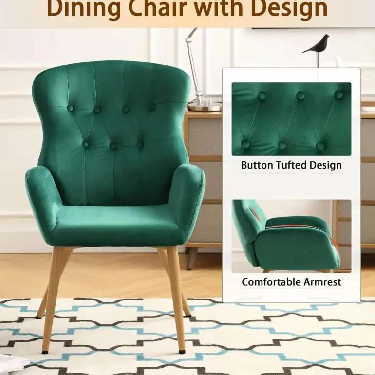 Akzentstuhl aus Samt – Moderne, elegante Wohnzimmermöbel