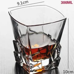 Altmodisches Whiskybecher-Set – Scotch-Bourbon-Gläser für Cocktails