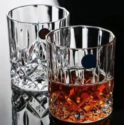 Altmodisches Whiskybecher-Set – Scotch-Bourbon-Gläser für Cocktails