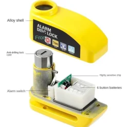 Aluminium-Scheibenbremsenschloss - Diebstahlsicherung mit Alarm