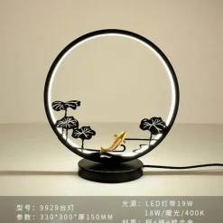 Aluminum Ring Table Lamp - Modern Creative Lighting