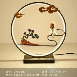 Aluminum Ring Table Lamp - Modern Creative Lighting