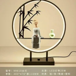 Aluminum Ring Table Lamp - Modern Creative Lighting