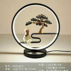 Aluminum Ring Table Lamp - Modern Creative Lighting