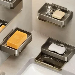 Aluminum Soap Holder - Durable Bathroom Organizer