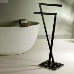 Ambra Marble Towel Rack - Elegant Bathroom Organizer