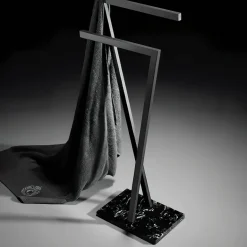 Ambra Marble Towel Rack - Elegant Bathroom Organizer