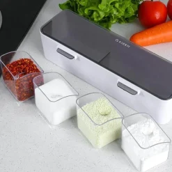 An der Wand montiertes Gewürzregal – Organizer und Aufbewahrungslösung für Gewürzgläser