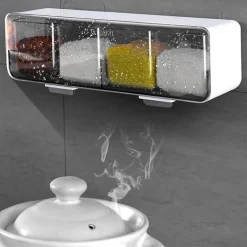 An der Wand montiertes Gewürzregal – Organizer und Aufbewahrungslösung für Gewürzgläser