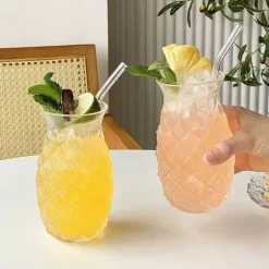 Ananas-Cocktailglas – 480 ml, geprägtes Trinkgeschirr für die Hausbar