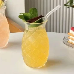 Ananas-Cocktailglas – 480 ml, geprägtes Trinkgeschirr für die Hausbar