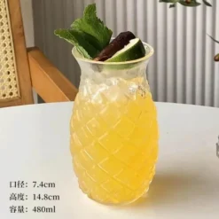 Ananas-Cocktailglas – Kreatives Wein- und Saftglas mit hohem Borosilikatgehalt