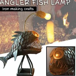 Anglerfisch-Schreibtischlampe – Kreatives Eisen-Dekorlicht