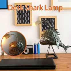 Anglerfisch-Schreibtischlampe – Kreatives Eisen-Dekorlicht