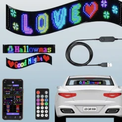 Anpassbares LED-Bluetooth-Autoschild - Fun Ride Display