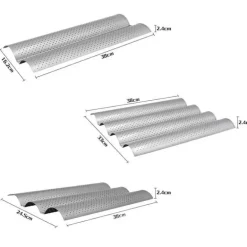 Antihaft-Baguetteform - 4-Rillen-Backblech