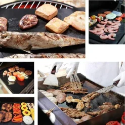 Antihaftbeschichtete BBQ-Grillmatte - Wiederverwendbare Grillabdeckung